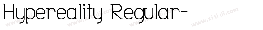 Hypereality Regular字体转换